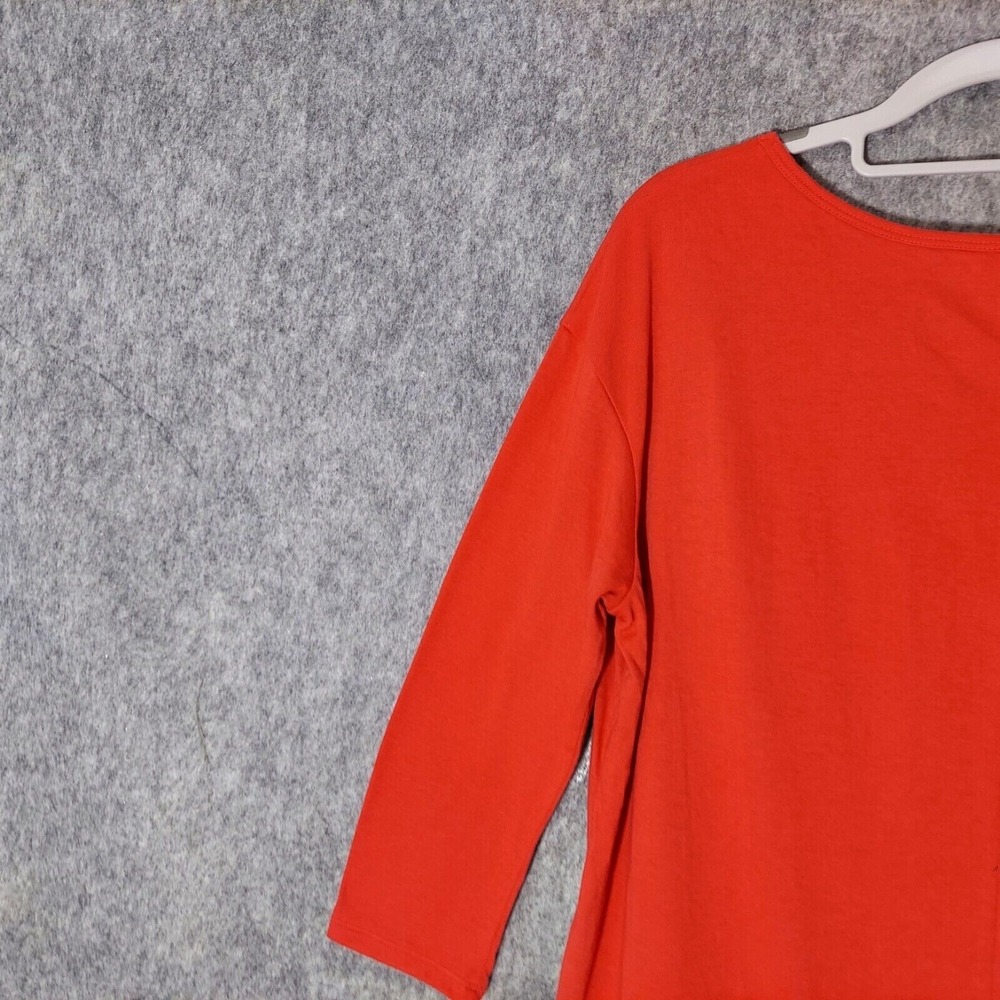 NWOT Victoria Secret Shirt S Minimalist Loose Plunge V Neck Stretch Red Casual - Picture 8 of 11